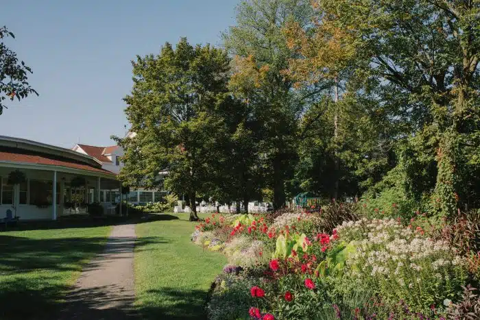 The surprise garden and the main lodge
