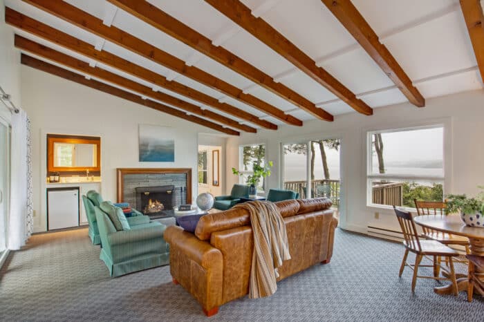 The living space in one of the accommodations