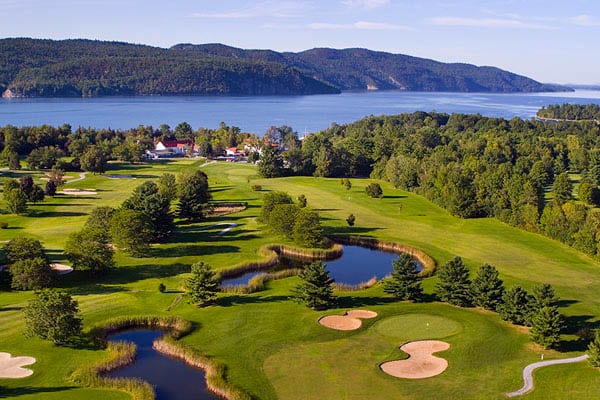 Aerial of Basin Harbor golf course