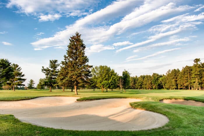 Basin Harbor golf hole #2 bunker
