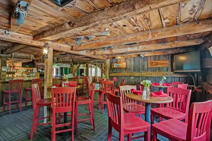 The high top tables in the Red Mill